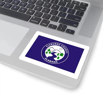 Flag of Cleburne County Alabama (United States) STICKER Vinyl Kiss-Cut Decal - The Sticker Space
