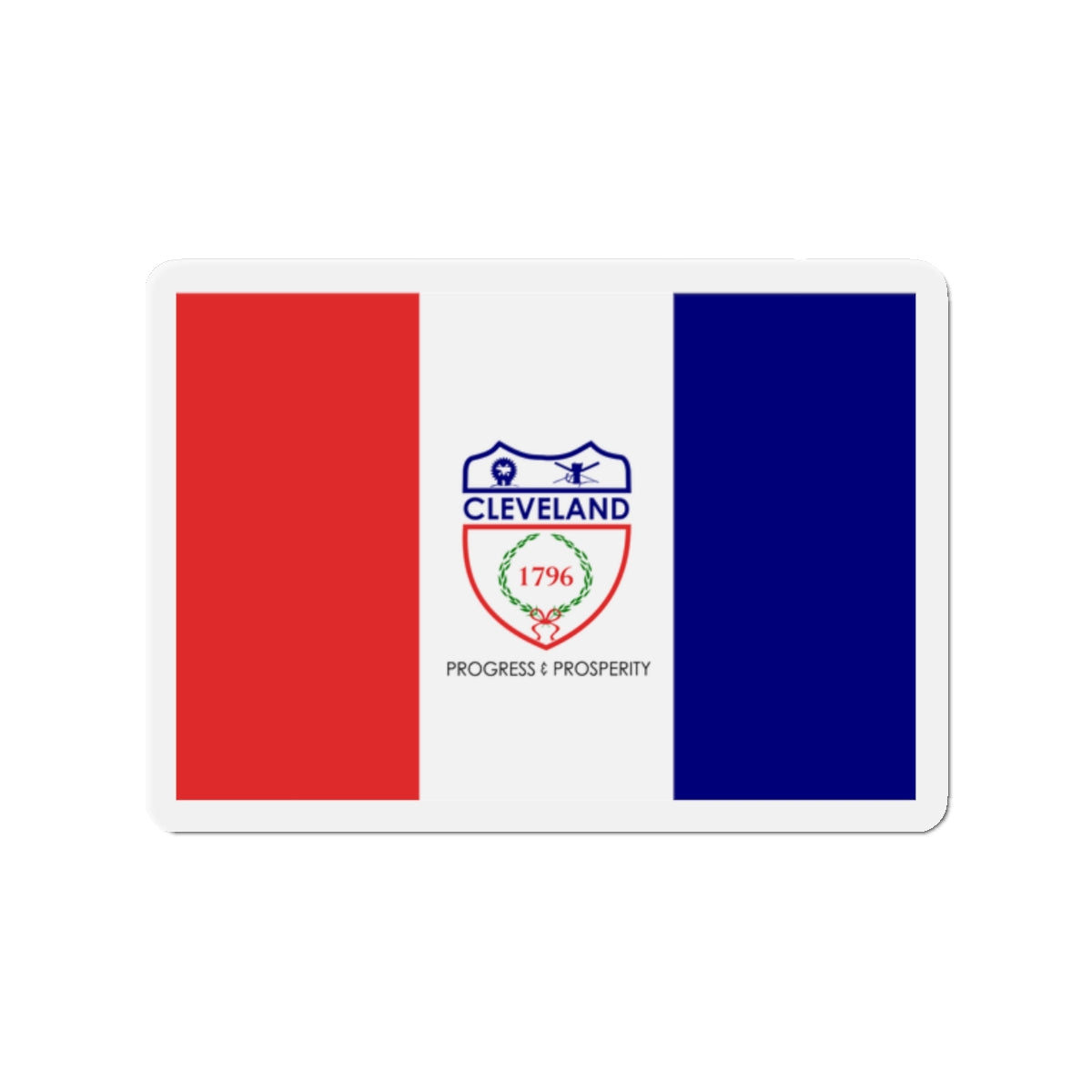 Flag of Cleveland Ohio - Die-Cut Magnet-2" x 2"-The Sticker Space