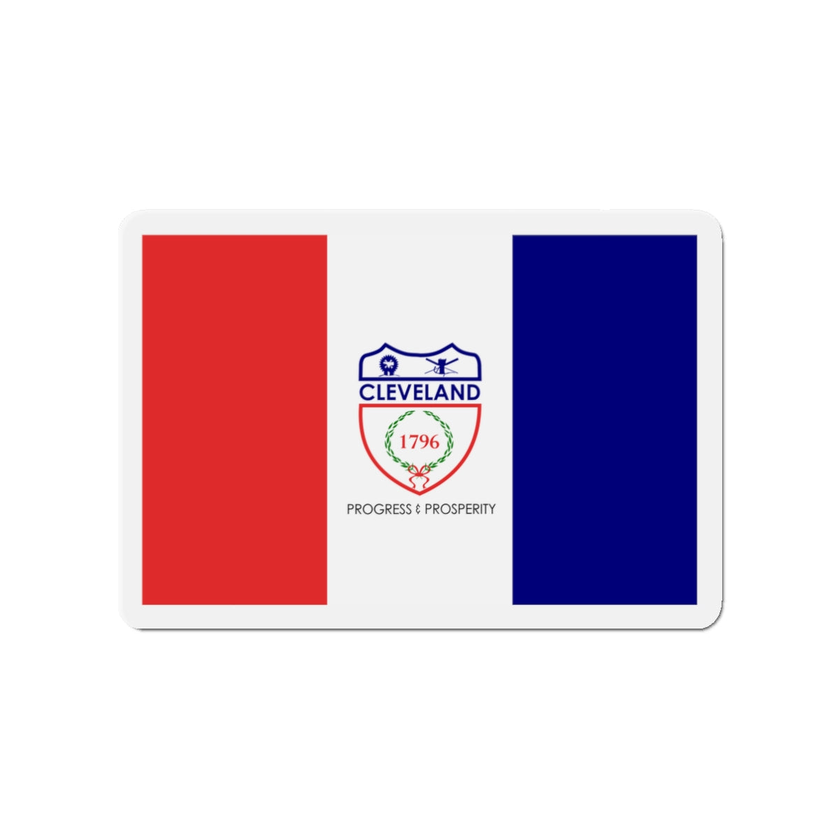 Flag of Cleveland Ohio - Die-Cut Magnet-3" x 3"-The Sticker Space