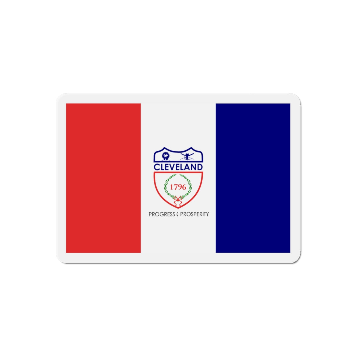 Flag of Cleveland Ohio - Die-Cut Magnet-6 × 6"-The Sticker Space