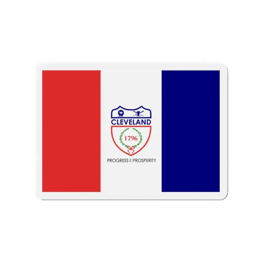 Flag of Cleveland Ohio - Refrigerator Magnet 2 Inch - The Sticker Space