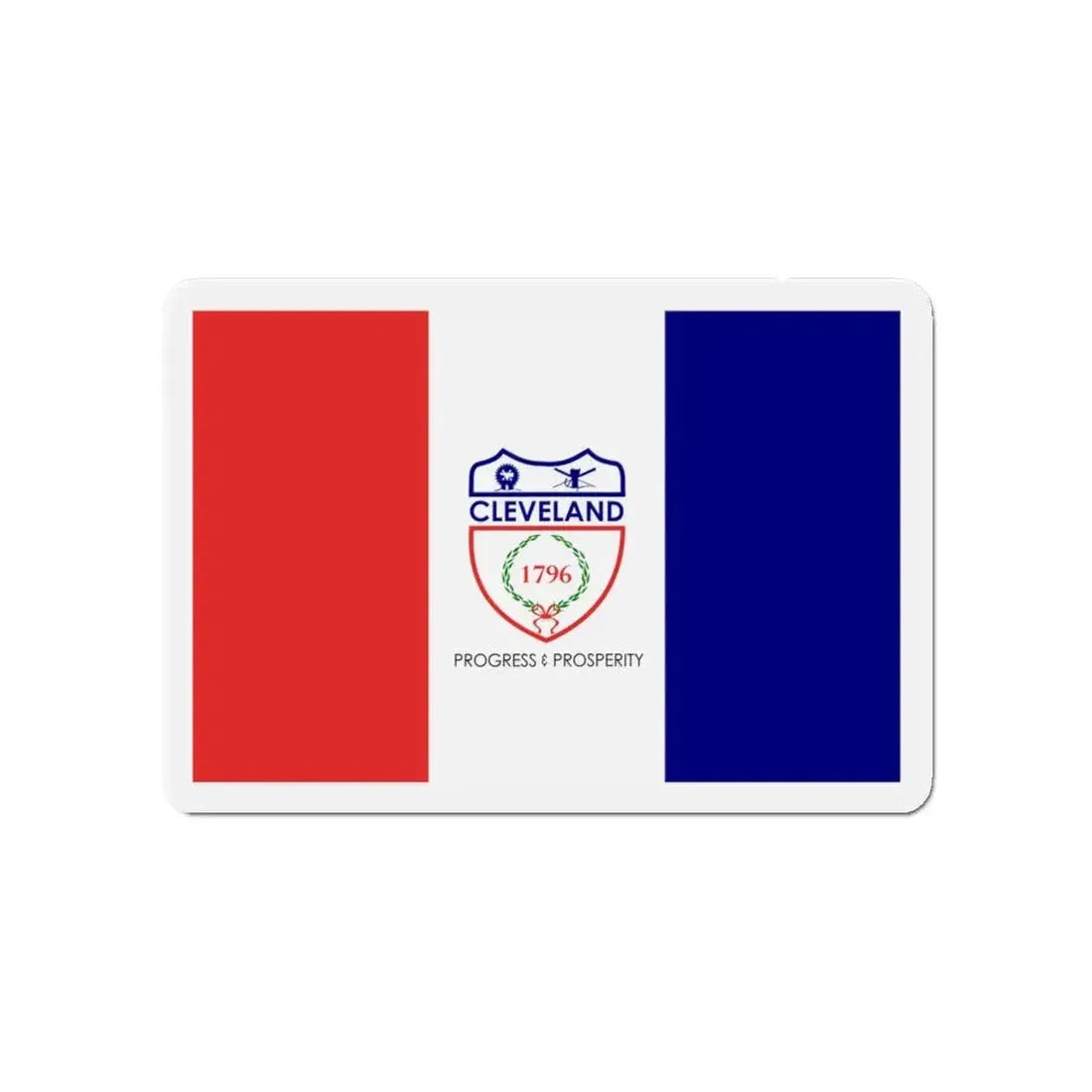Flag of Cleveland Ohio - Refrigerator Magnet 4 Inch - The Sticker Space