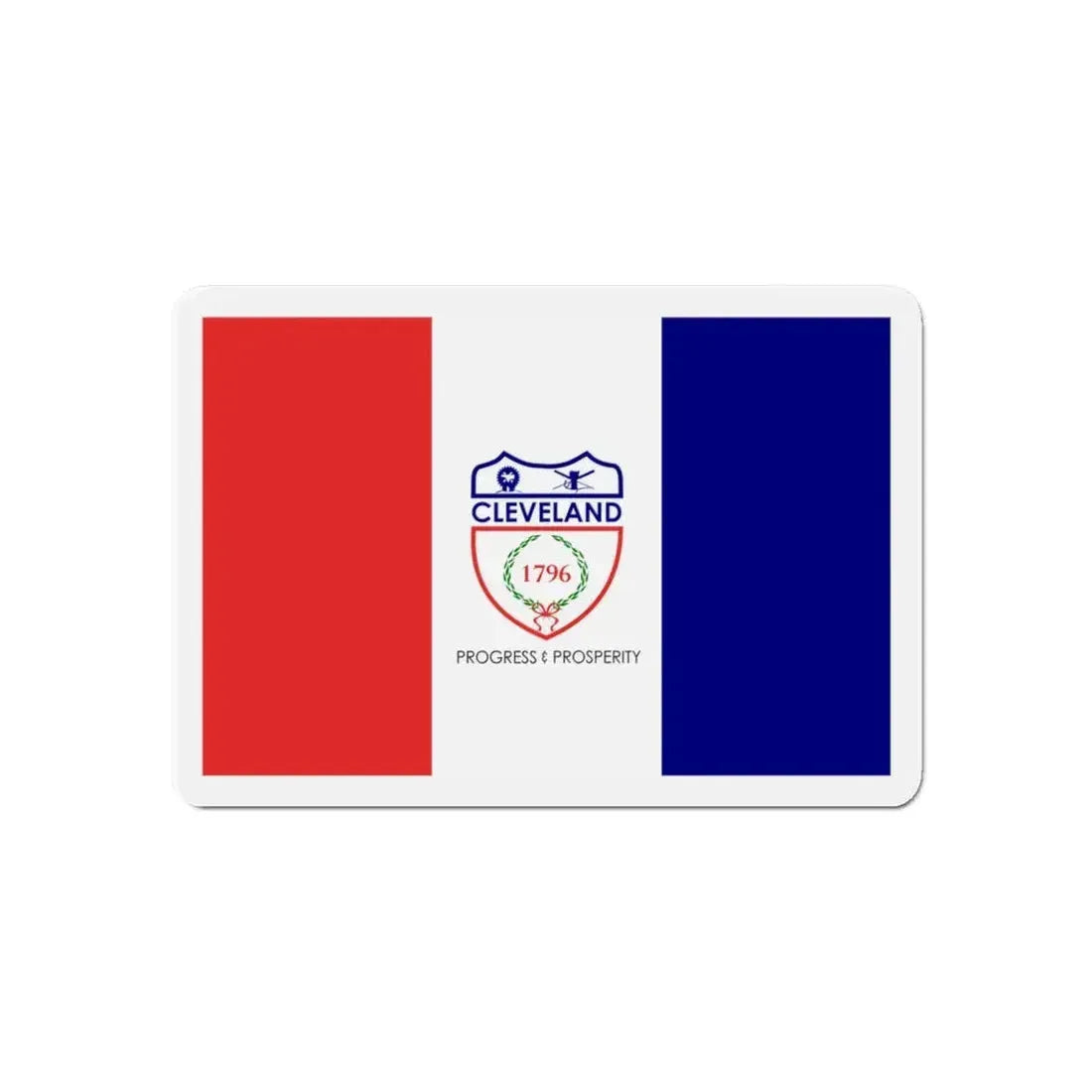 Flag of Cleveland Ohio - Refrigerator Magnet 6 Inch - The Sticker Space