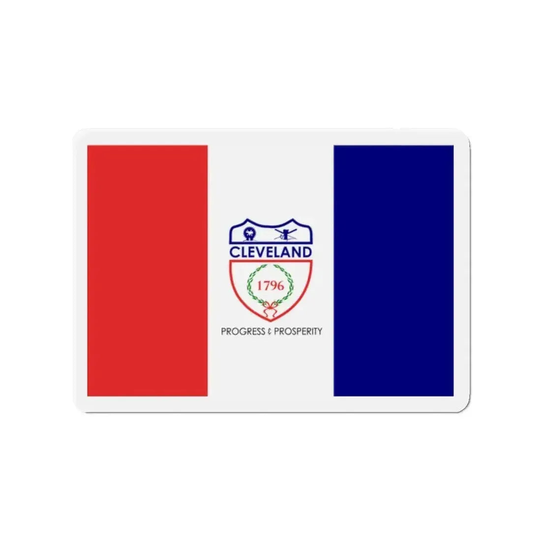 Flag of Cleveland Ohio - Refrigerator Magnet - The Sticker Space