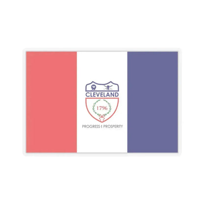 Flag of Cleveland, Ohio - STICKER Vinyl Kiss-Cut Decal 6 Inch Transparent - The Sticker Space