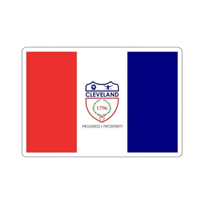 Flag of Cleveland, Ohio - STICKER Vinyl Kiss-Cut Decal 6 Inch White - The Sticker Space