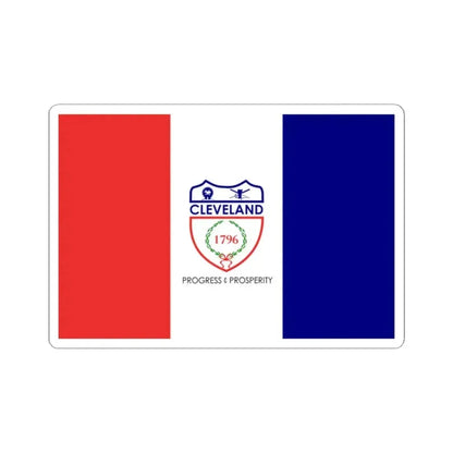 Flag of Cleveland Ohio (United States) STICKER Vinyl Kiss-Cut Decal 2 Inch White - The Sticker Space