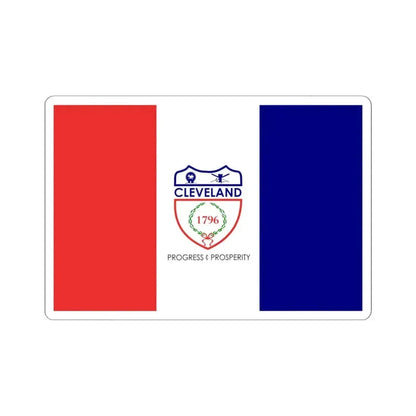Flag of Cleveland Ohio (United States) STICKER Vinyl Kiss-Cut Decal 6 Inch White - The Sticker Space