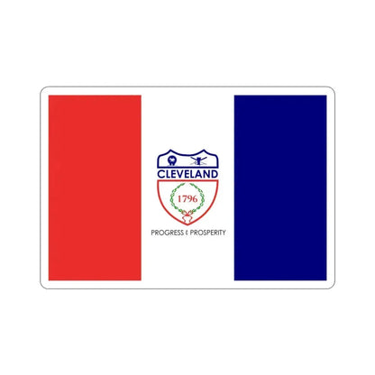 Flag of Cleveland Ohio USA STICKER Vinyl Die-Cut Decal 3 Inch - The Sticker Space