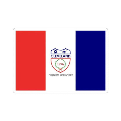 Flag of Cleveland Ohio USA STICKER Vinyl Die-Cut Decal 4 Inch - The Sticker Space