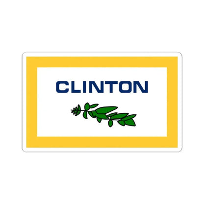 Flag of Clinton County Michigan (United States) STICKER Vinyl Kiss-Cut Decal 2 Inch White - The Sticker Space