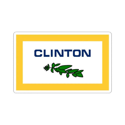 Flag of Clinton County Michigan (United States) STICKER Vinyl Kiss-Cut Decal 3 Inch White - The Sticker Space