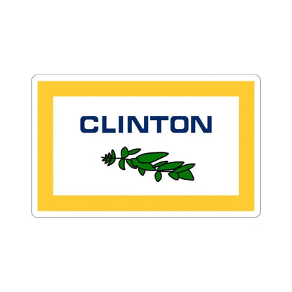 Flag of Clinton County Michigan (United States) STICKER Vinyl Kiss-Cut Decal 4 Inch White - The Sticker Space