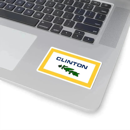Flag of Clinton County Michigan (United States) STICKER Vinyl Kiss-Cut Decal - The Sticker Space