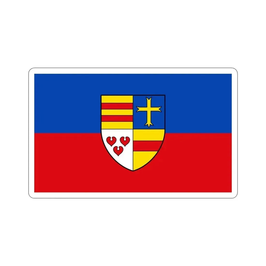 Flag of Cloppenburg Germany STICKER Vinyl Die-Cut Decal 4 Inch - The Sticker Space