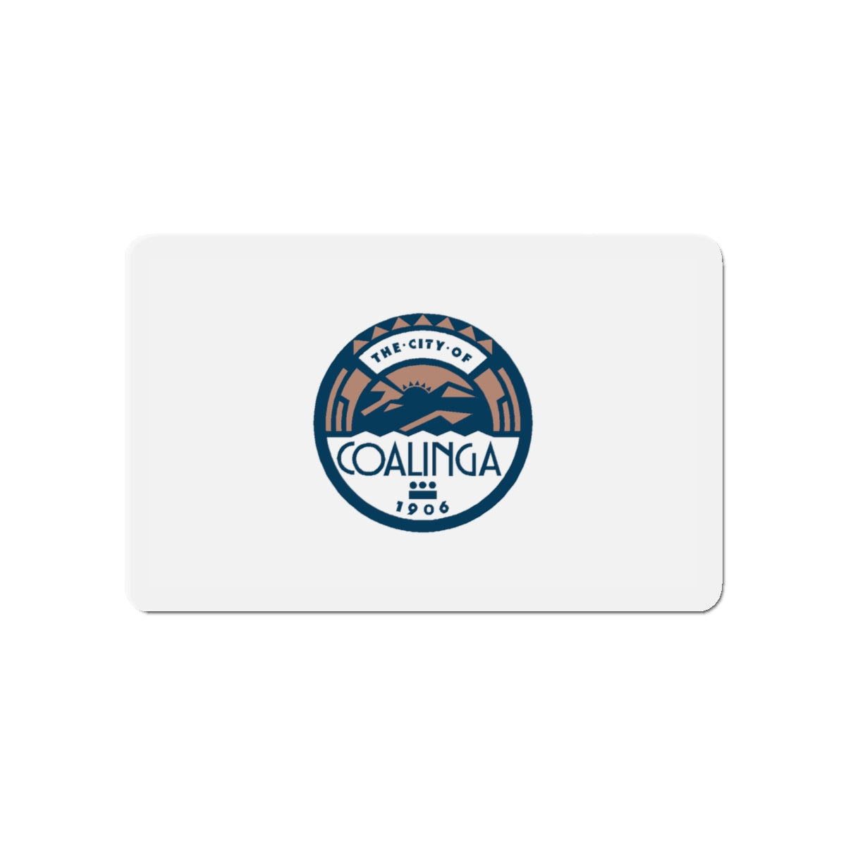 Flag of Coalinga California - Die-Cut Magnet-4" x 4"-The Sticker Space