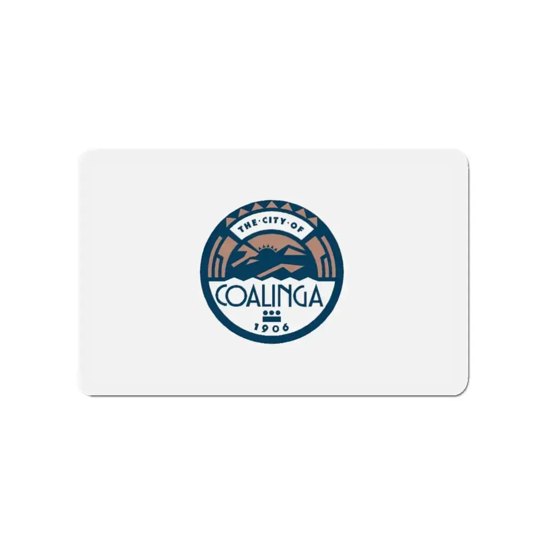 Flag of Coalinga California - Refrigerator Magnet 3 Inch - The Sticker Space