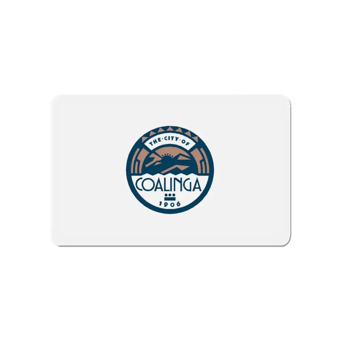 Flag of Coalinga California - Refrigerator Magnet 4 Inch - The Sticker Space