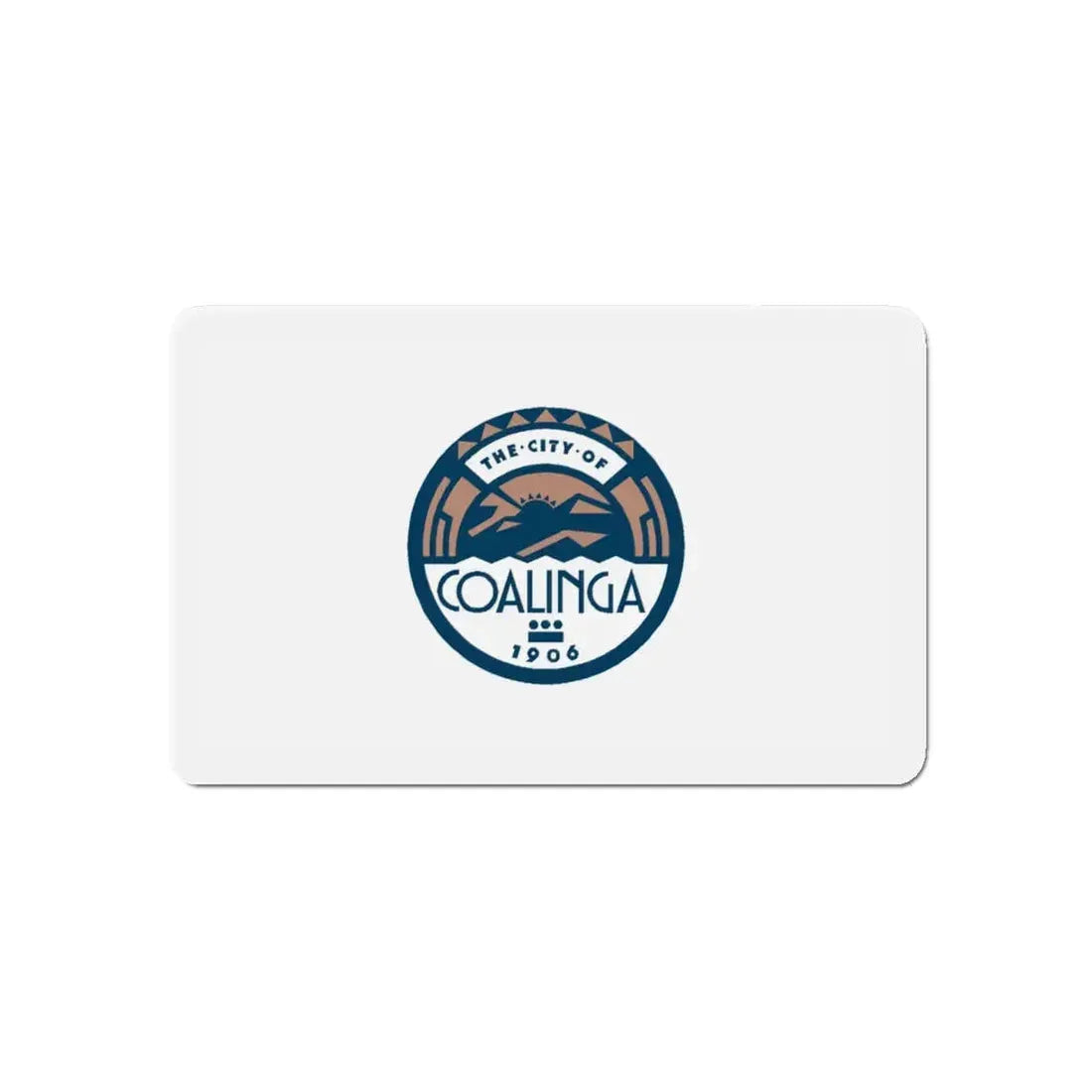 Flag of Coalinga California - Refrigerator Magnet 5 Inch - The Sticker Space