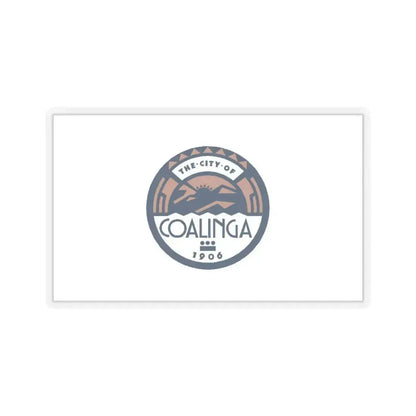 Flag of Coalinga, California - STICKER Vinyl Kiss-Cut Decal 6 Inch Transparent - The Sticker Space