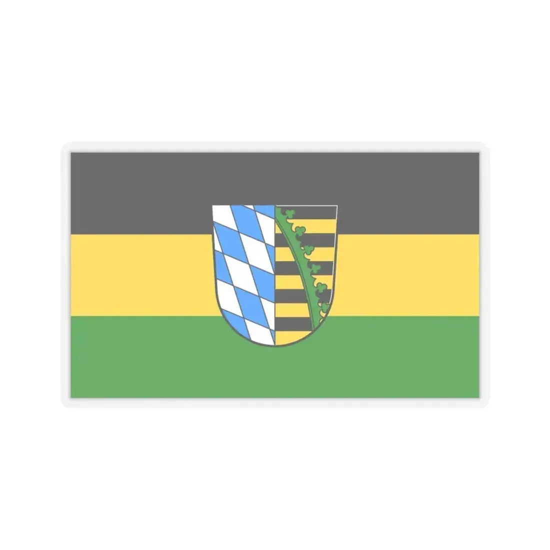 Flag of Coburg Germany - STICKER Vinyl Kiss-Cut Decal 4 Inch Transparent - The Sticker Space