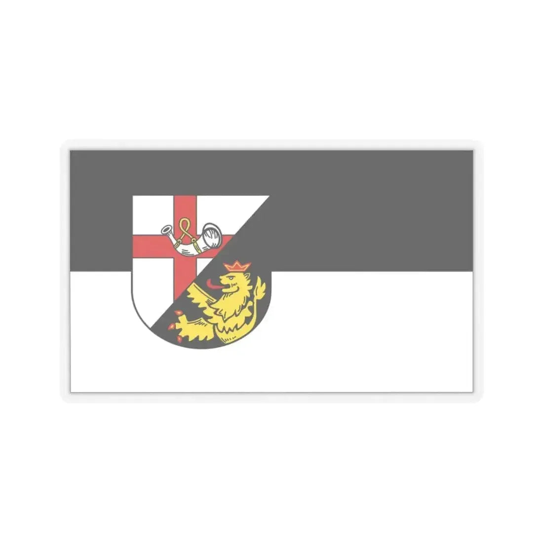 Flag of Cochem Zell Germany - STICKER Vinyl Kiss-Cut Decal 3 Inch Transparent - The Sticker Space
