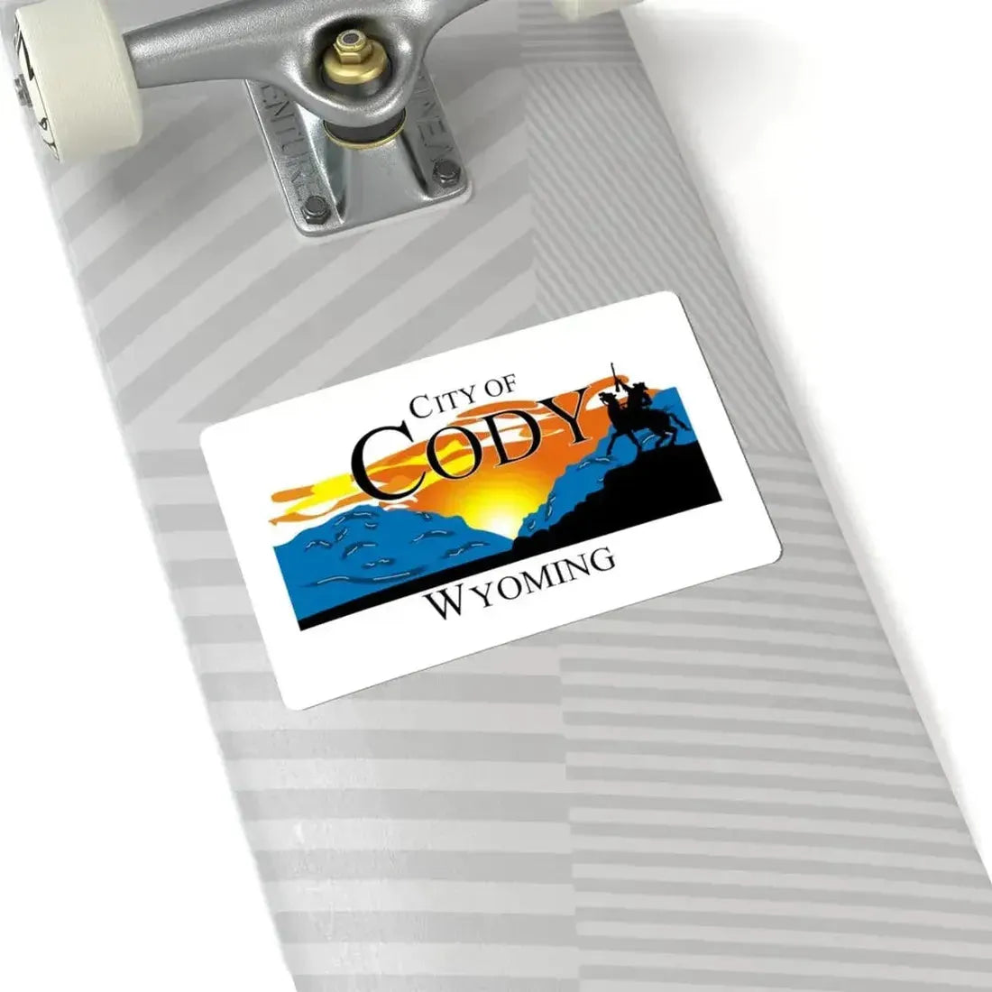 Flag of Cody Wyoming (United States) STICKER Vinyl Kiss-Cut Decal - The Sticker Space