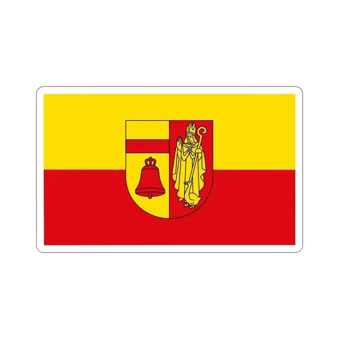 Flag of Coesfeld Germany STICKER Vinyl Die-Cut Decal 4 Inch - The Sticker Space