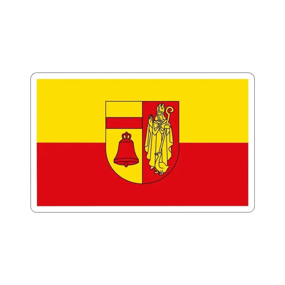 Flag of Coesfeld Germany STICKER Vinyl Die-Cut Decal 4 Inch - The Sticker Space