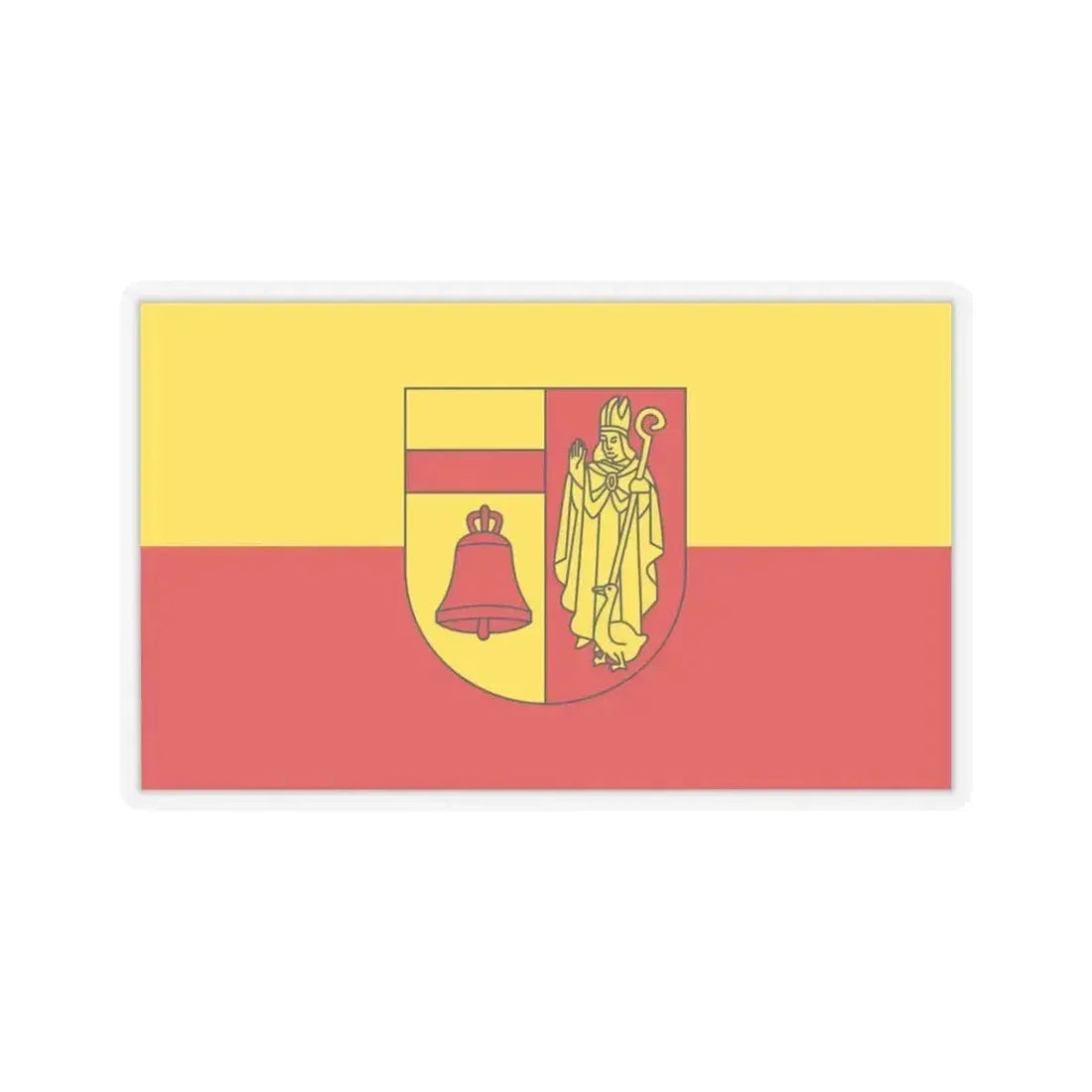 Flag of Coesfeld Germany - STICKER Vinyl Kiss-Cut Decal 4 Inch Transparent - The Sticker Space
