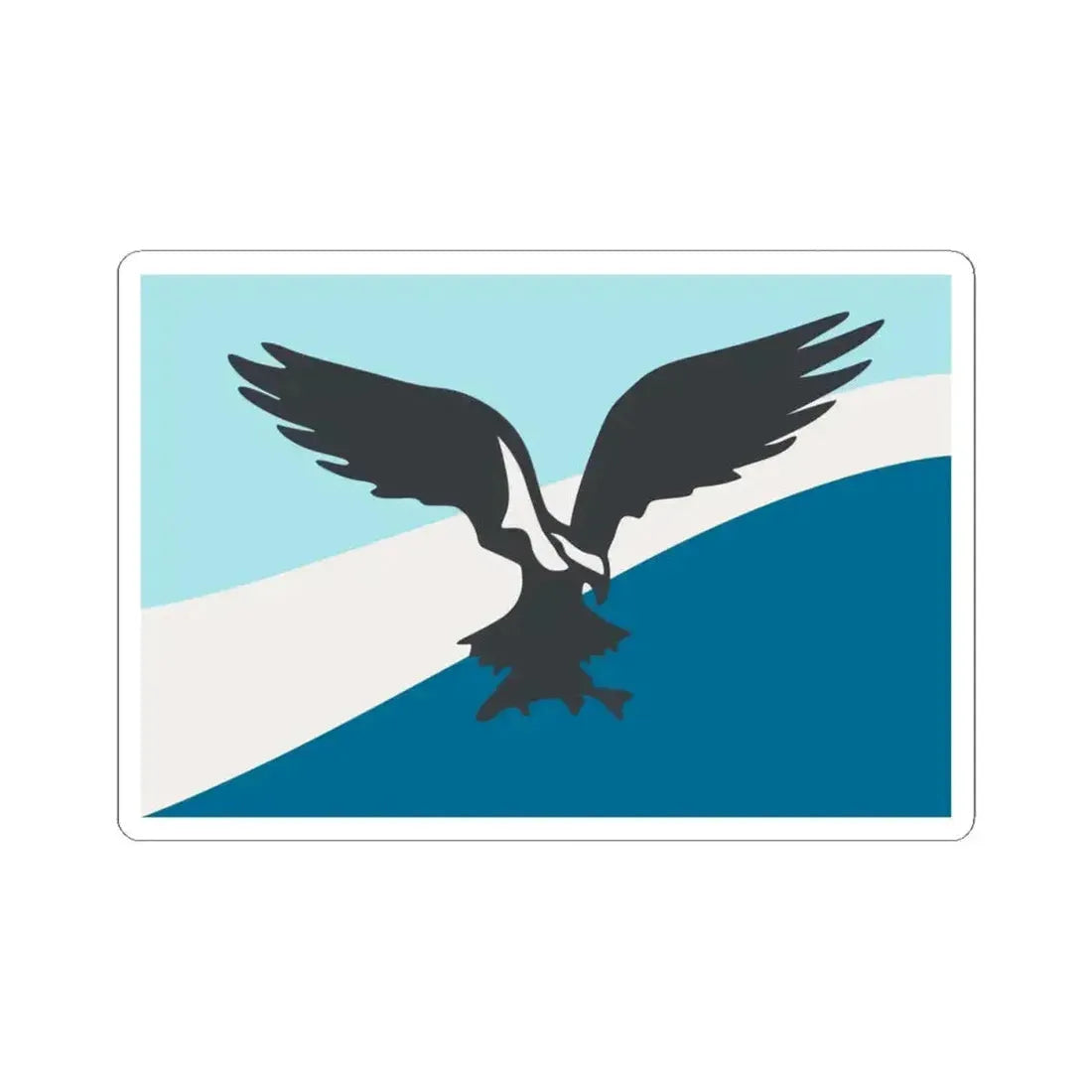 Flag of Colfax Iowa (United States) STICKER Vinyl Kiss-Cut Decal 4 Inch White - The Sticker Space