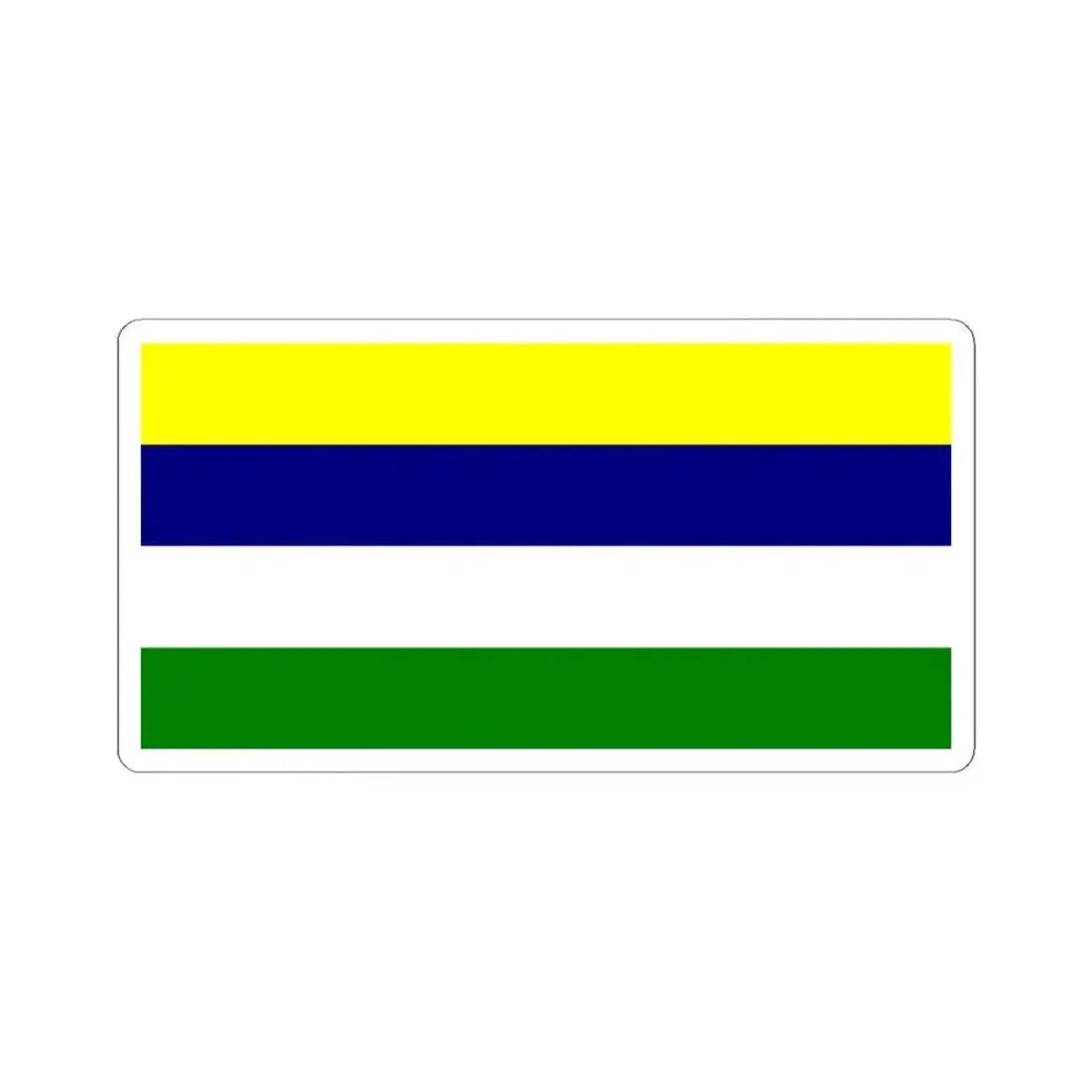 Flag of Colimes (Ecuador) STICKER Vinyl Kiss-Cut Decal 4 Inch White - The Sticker Space