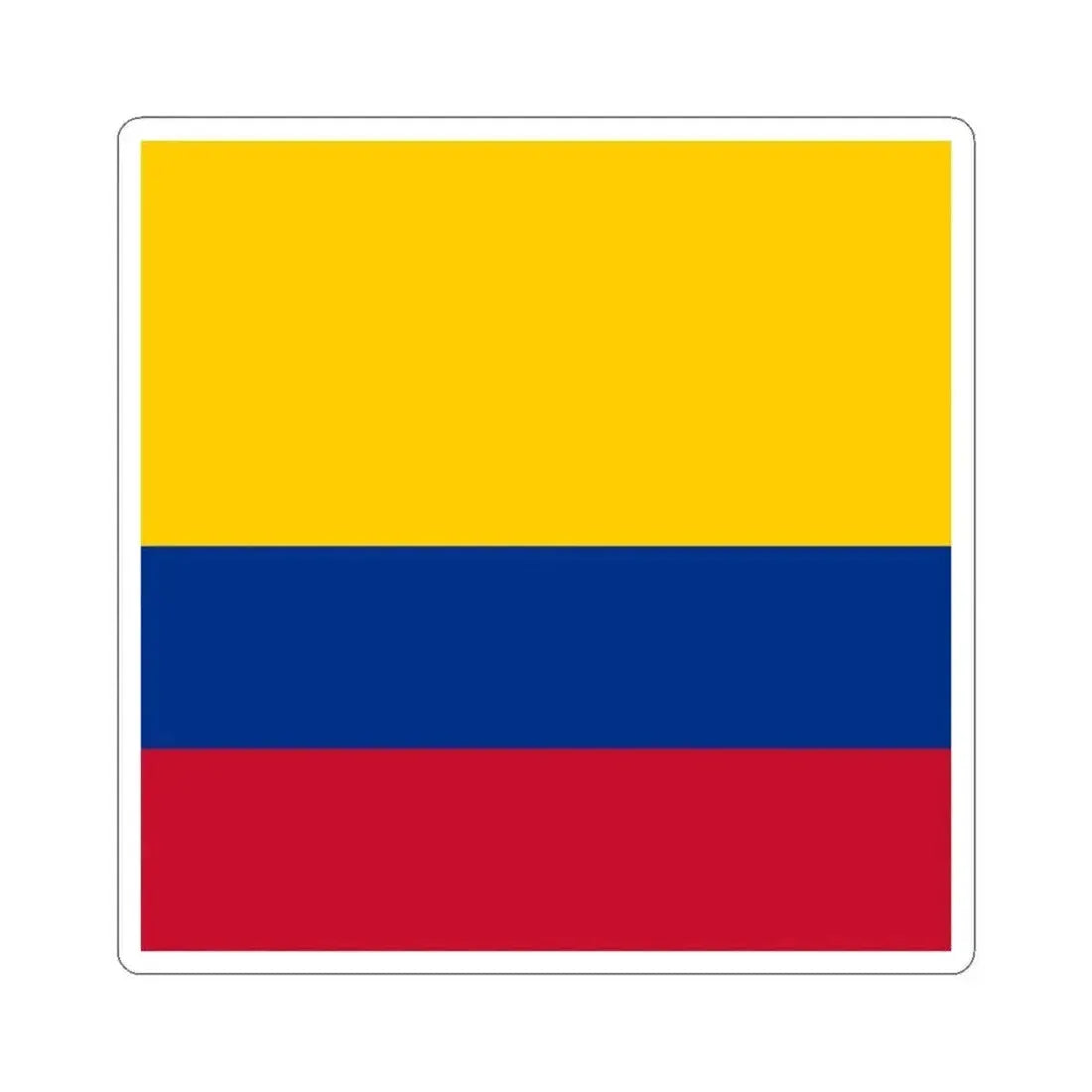 Flag of Colombia 1-1 (Colombia) STICKER Vinyl Kiss-Cut Decal 3 Inch White - The Sticker Space