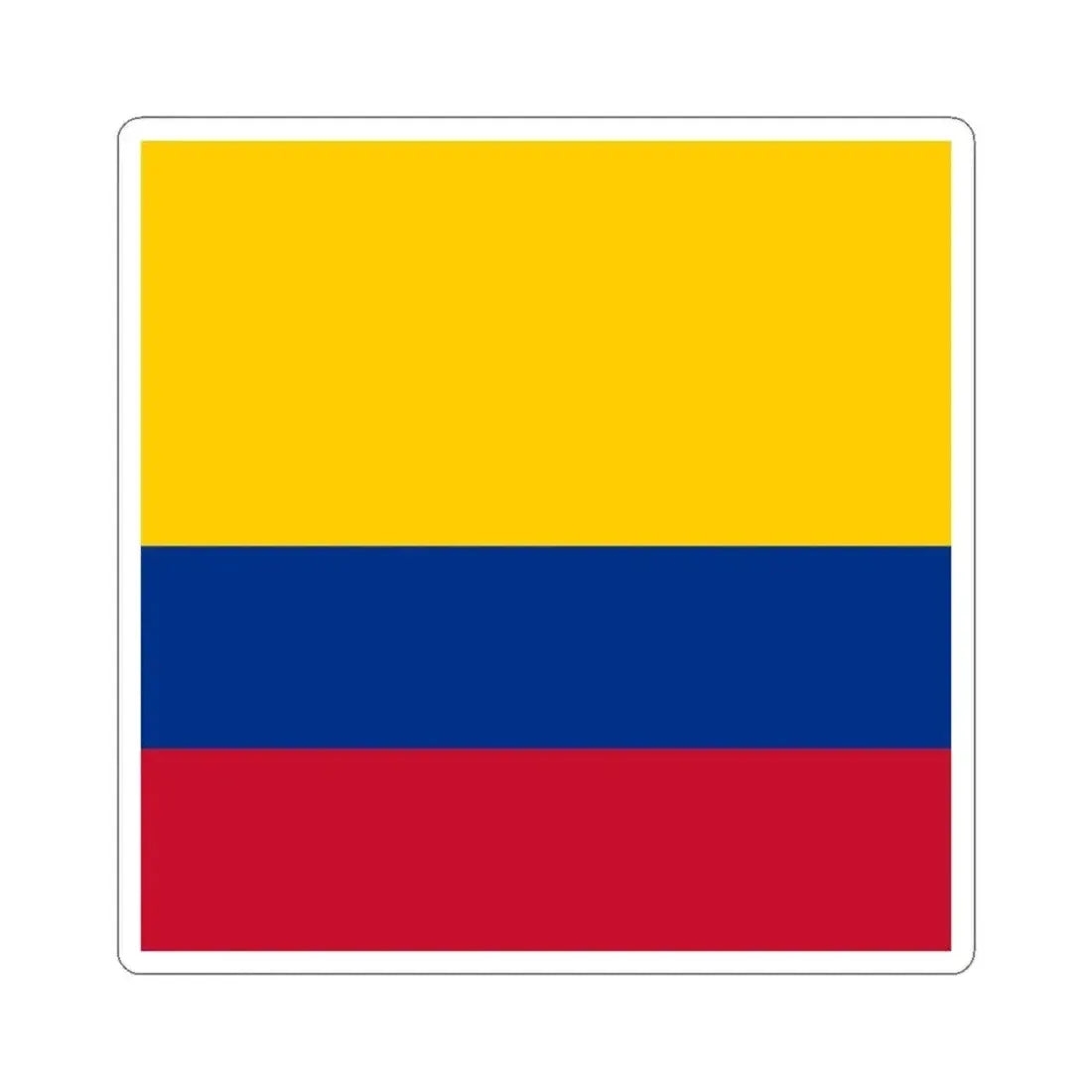 Flag of Colombia 1-1 (Colombia) STICKER Vinyl Kiss-Cut Decal 4 Inch White - The Sticker Space