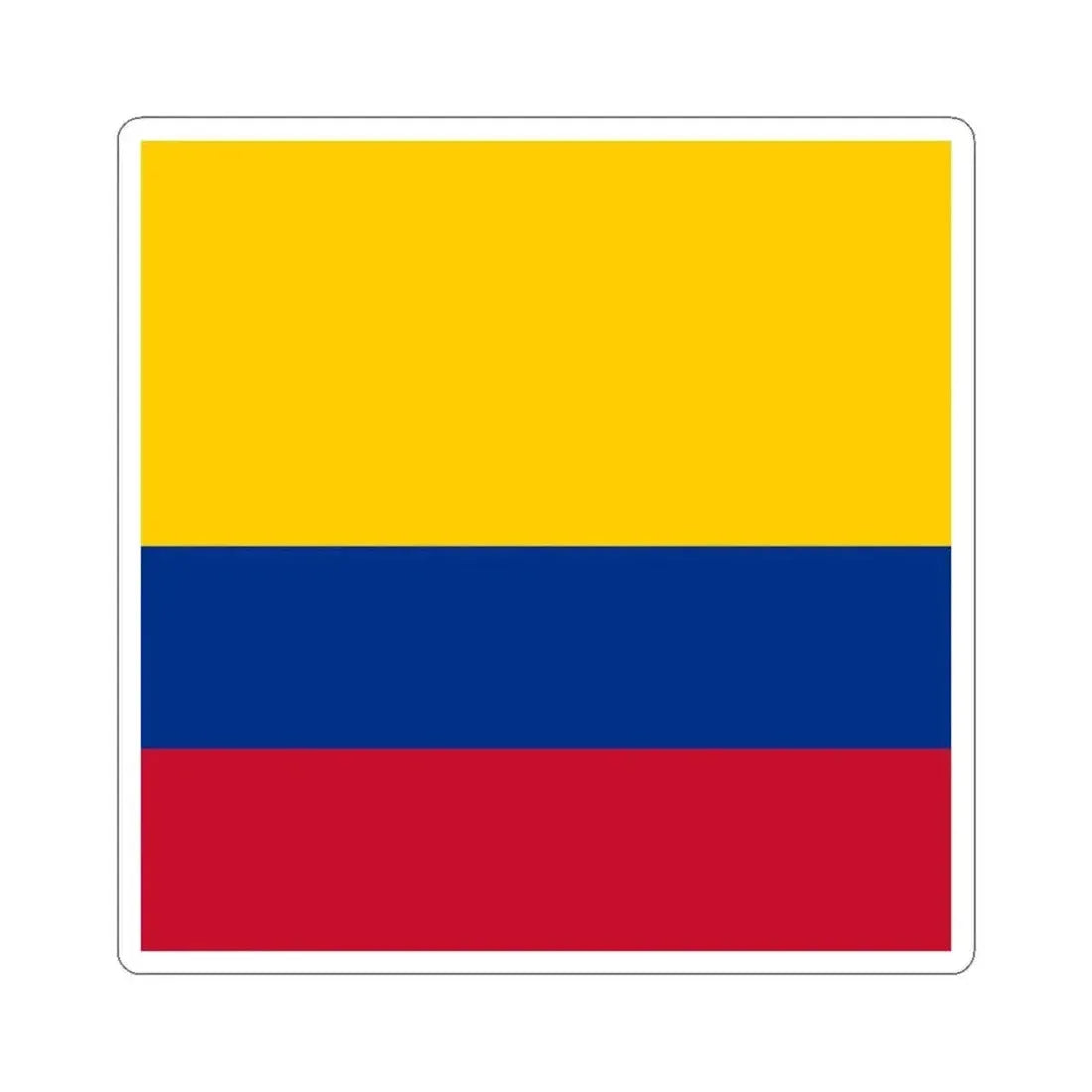 Flag of Colombia 1-1 (Colombia) STICKER Vinyl Kiss-Cut Decal 6 Inch White - The Sticker Space