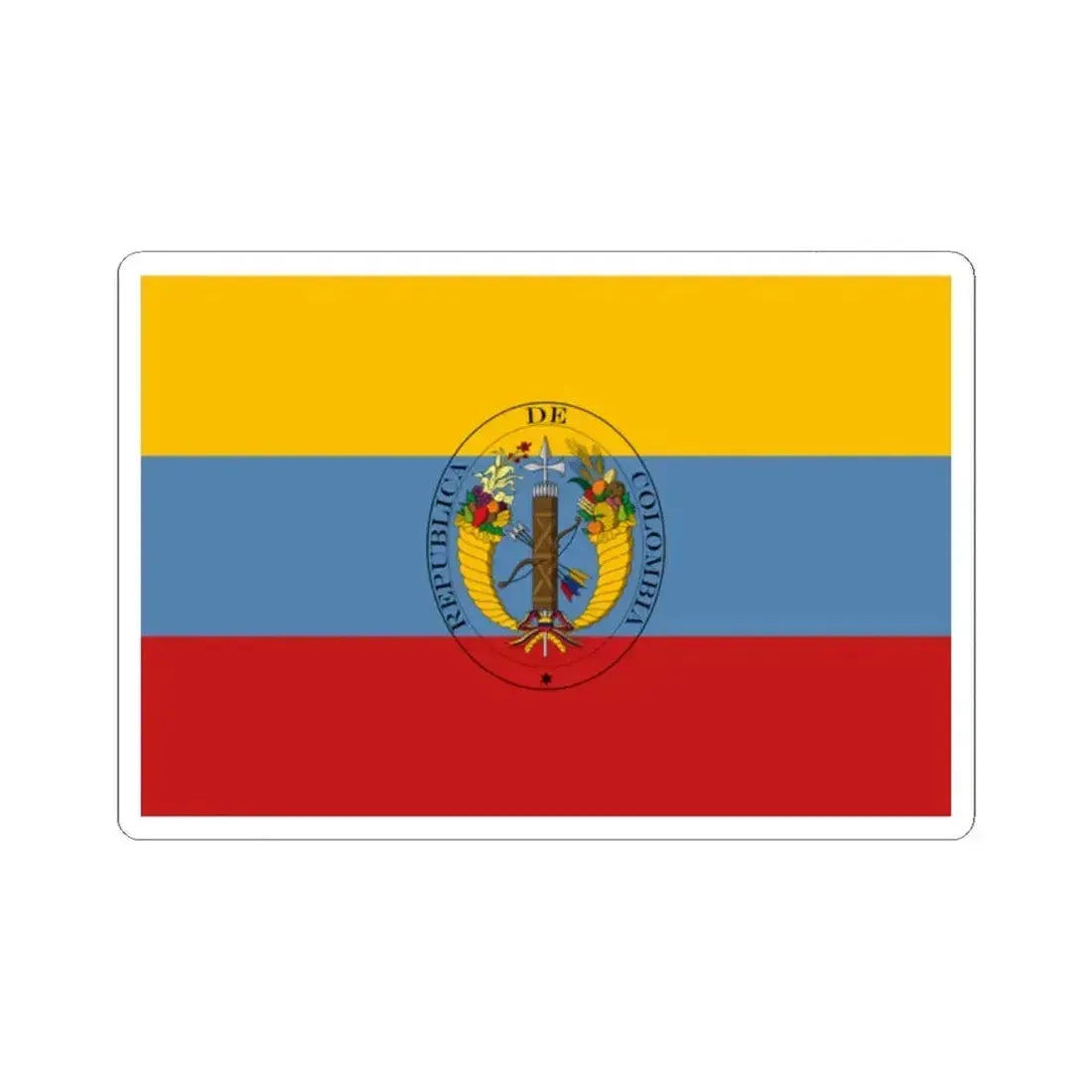 Flag of Colombia 1821-1831 (Colombia) STICKER Vinyl Kiss-Cut Decal 2 Inch White - The Sticker Space