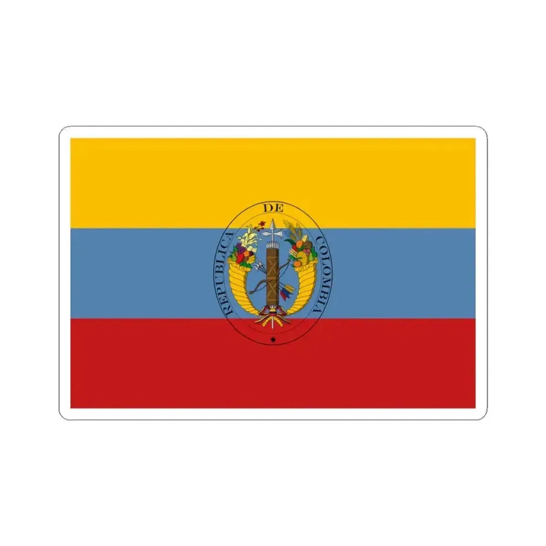 Flag of Colombia 1821-1831 (Colombia) STICKER Vinyl Kiss-Cut Decal 3 Inch White - The Sticker Space