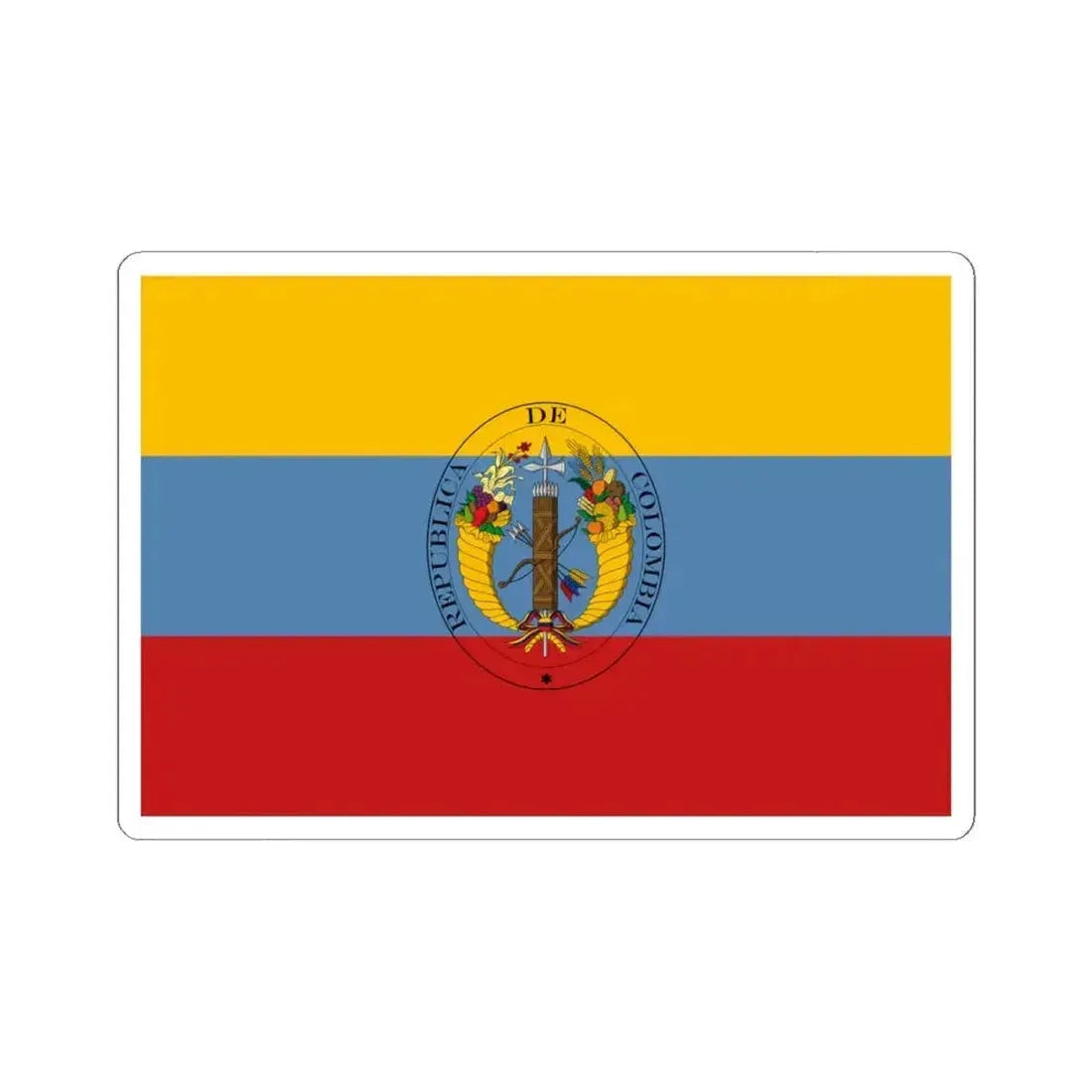 Flag of Colombia 1821-1831 (Colombia) STICKER Vinyl Kiss-Cut Decal 6 Inch White - The Sticker Space
