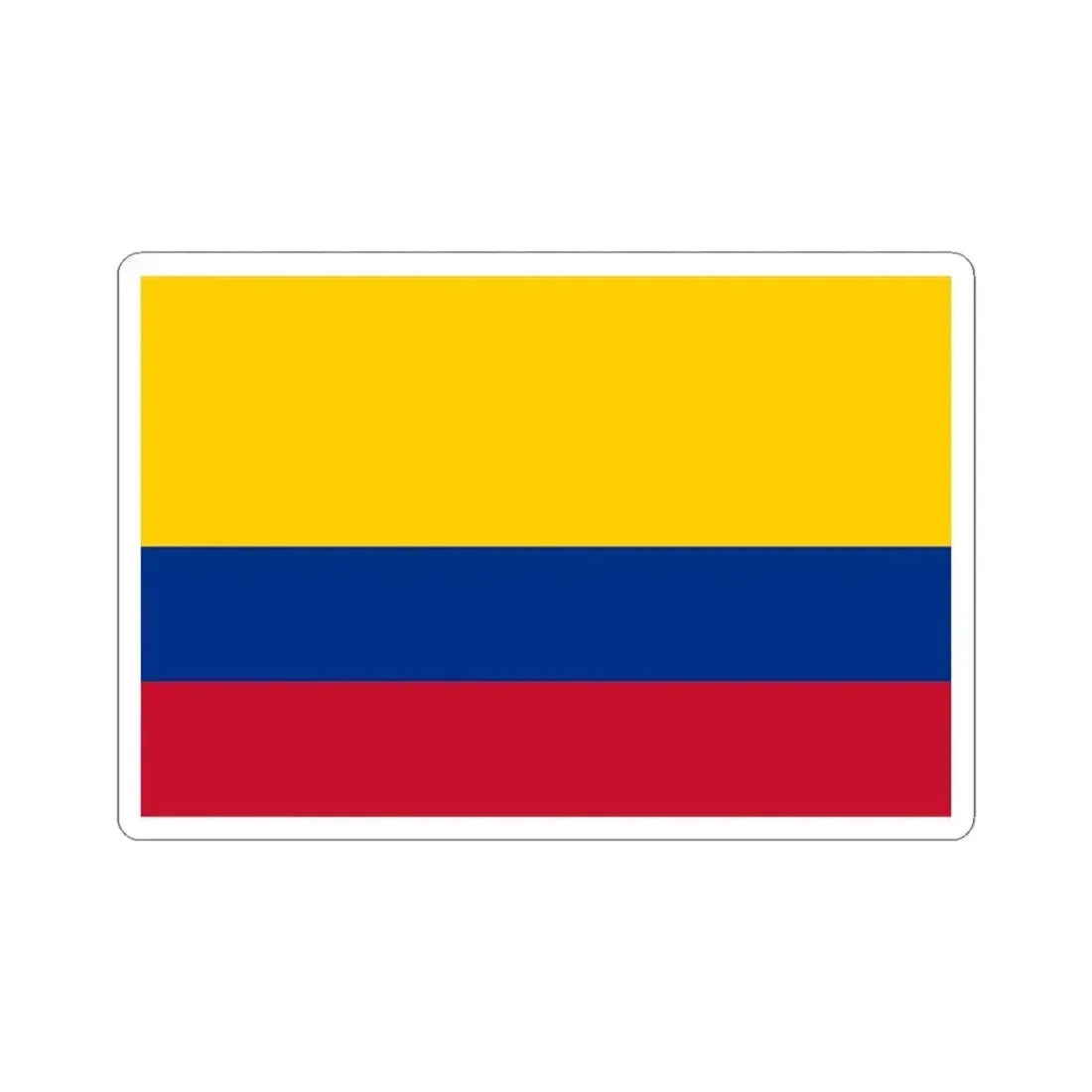 Flag of Colombia (Colombia) STICKER Vinyl Kiss-Cut Decal 3 Inch White - The Sticker Space
