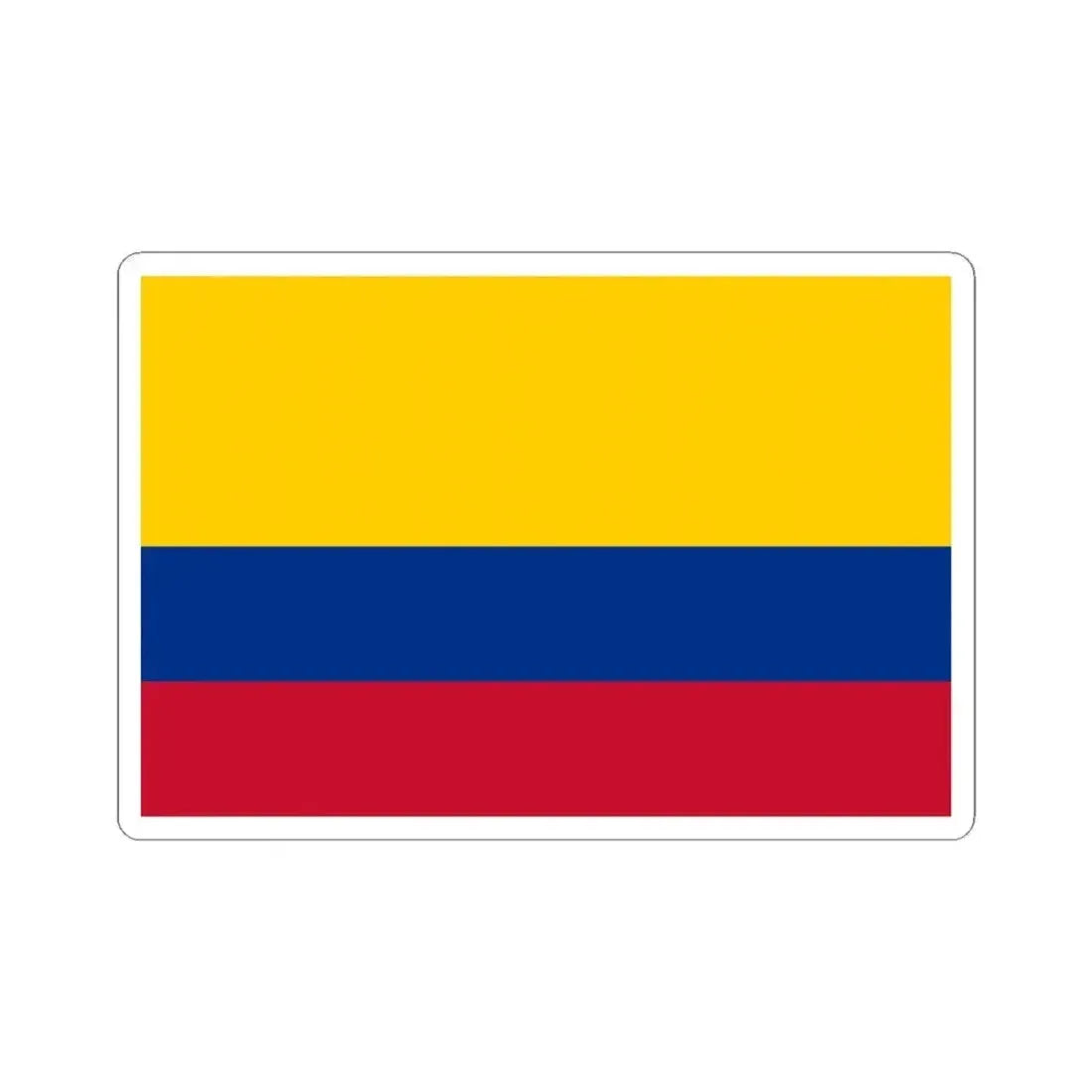 Flag of Colombia (Colombia) STICKER Vinyl Kiss-Cut Decal 4 Inch White - The Sticker Space