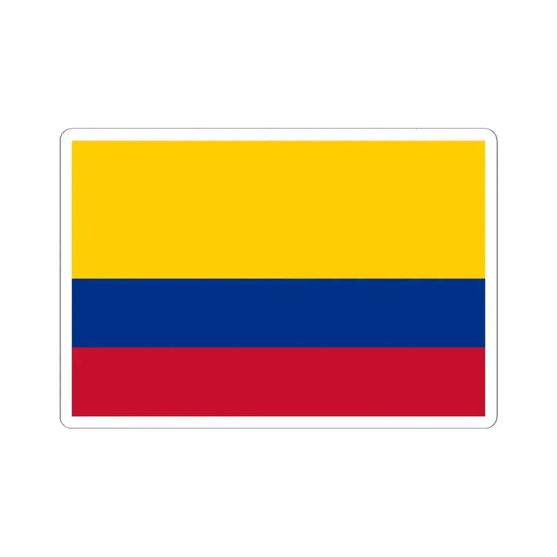 Flag of Colombia (Colombia) STICKER Vinyl Kiss-Cut Decal 6 Inch White - The Sticker Space