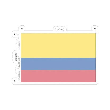 Flag of Colombia construction (Colombia) STICKER Vinyl Kiss-Cut Decal 6 Inch White - The Sticker Space