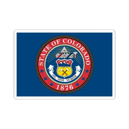 Flag of Colorado 1876-1907 (United States) STICKER Vinyl Kiss-Cut Decal 2 Inch White - The Sticker Space