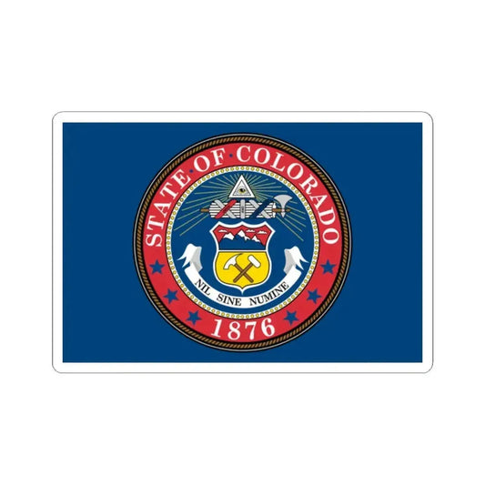 Flag of Colorado 1876-1907 (United States) STICKER Vinyl Kiss-Cut Decal 2 Inch White - The Sticker Space