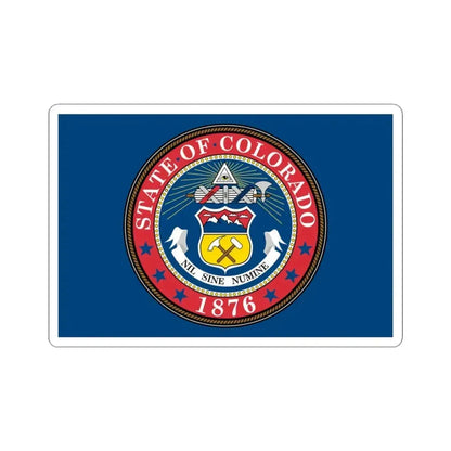 Flag of Colorado 1876-1907 (United States) STICKER Vinyl Kiss-Cut Decal 3 Inch White - The Sticker Space