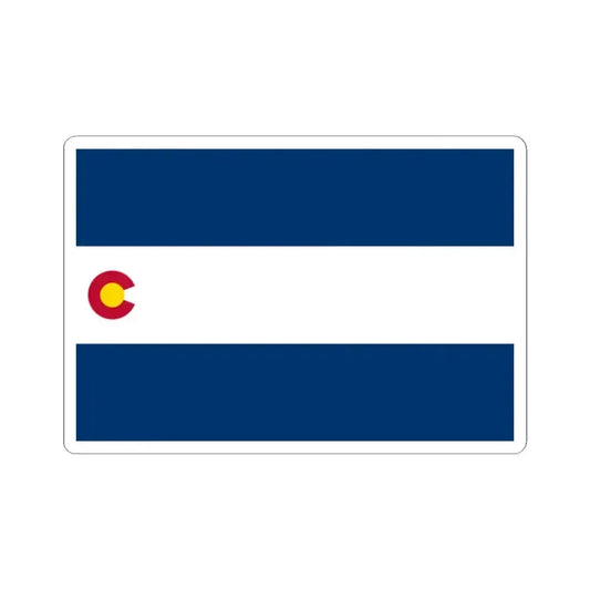 Flag of Colorado 1911-1929 (United States) STICKER Vinyl Kiss-Cut Decal 2 Inch White - The Sticker Space