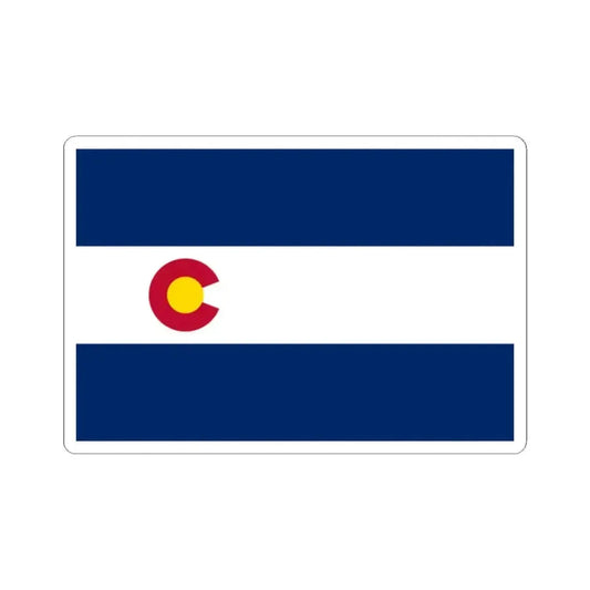 Flag of Colorado 1911-1964 (United States) STICKER Vinyl Kiss-Cut Decal 2 Inch White - The Sticker Space
