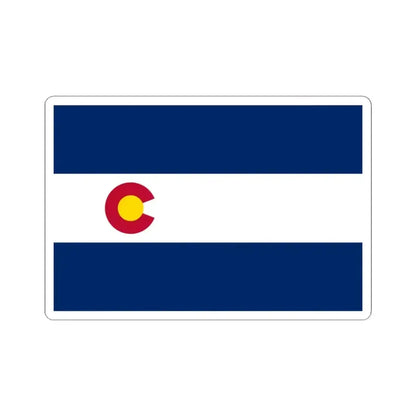 Flag of Colorado 1911-1964 (United States) STICKER Vinyl Kiss-Cut Decal 4 Inch White - The Sticker Space