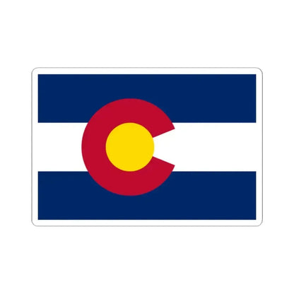 Flag of Colorado 3-2 (United States) STICKER Vinyl Kiss-Cut Decal 2 Inch White - The Sticker Space