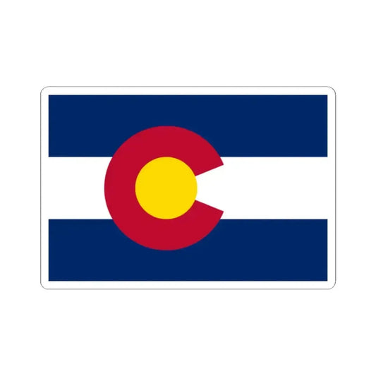 Flag of Colorado 3-2 (United States) STICKER Vinyl Kiss-Cut Decal 2 Inch White - The Sticker Space